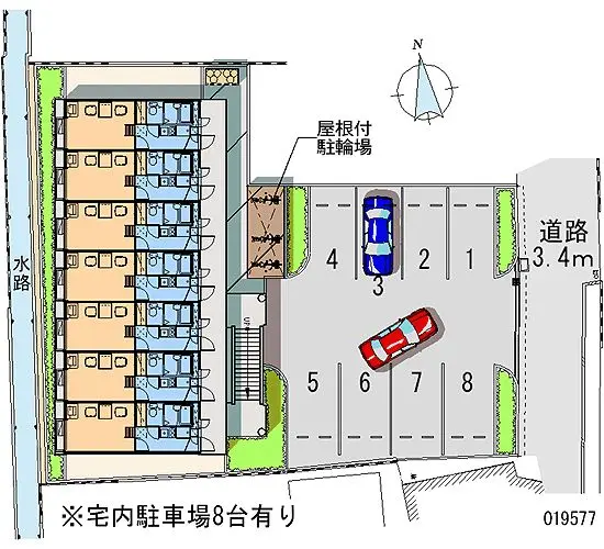 ★手数料０円★高槻市別所新町　月極駐車場（LP）